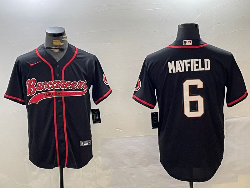 Men Tampa Bay Buccaneers #6 Mayfield Black Joint Name 2024 Nike Limited NFL Jersey style 1->tampa bay buccaneers->NFL Jersey